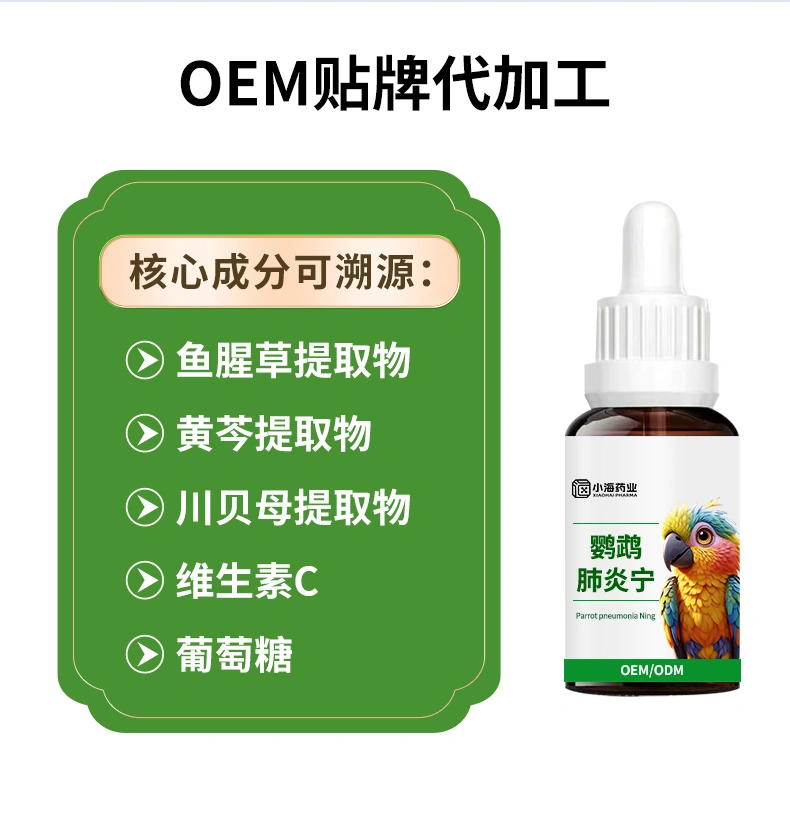 鸚鵡肺寧口服液平喘潤肺營養(yǎng)液鳥用支氣管調(diào)理液OEM貼牌代加工
