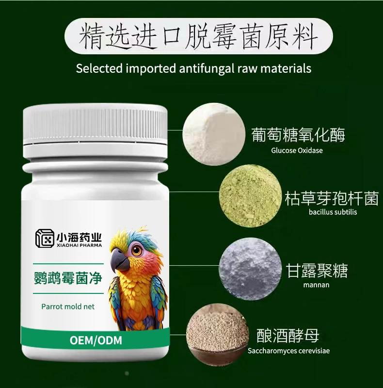 鸚鵡霉菌凈鳥類專用調理腸道去霉凈鸚鵡飼料脫霉劑OEM貼牌加工